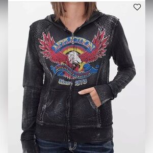 🆕 AFFLICTION EAGLE CLUTCH ZIP UP HOODIE